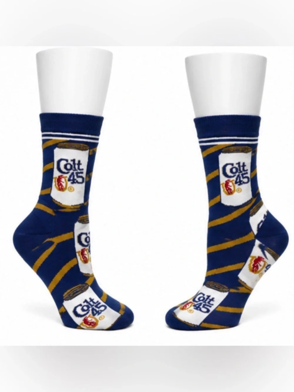 Colt 45 Navy Blue Novelty Crew Socks -